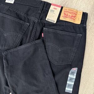 NWT Levi's 501 Button Fly Jeans Men's 34x30 Black Straight Leg Original